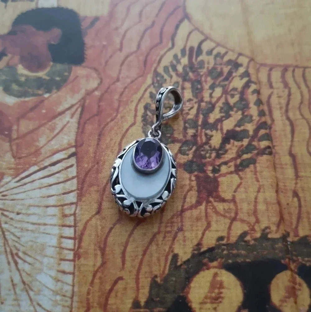 925 Amethyst  pendant